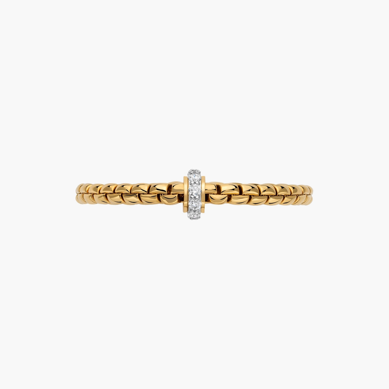 FOPE EKA Large Bracelet With Diamond Pave Rondel