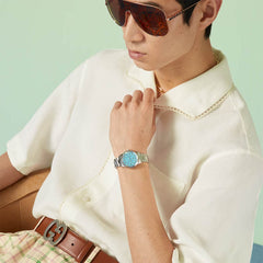 Gucci G-Timeless 32mm Turquoise Bee Watch
