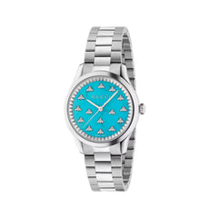 Gucci G-Timeless 32mm Turquoise Bee Watch