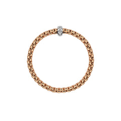 Fope Olly Rose Gold Diamond Station Bracelet