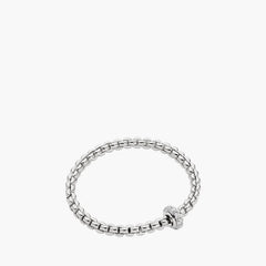 FOPE White Gold EKA Bracelet With Large Diamond Pave Rondel