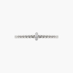 FOPE White Gold EKA Bracelet With Large Diamond Pave Rondel