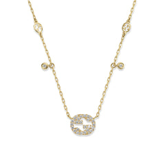Gucci Interlocking Diamond Necklace in Yellow Gold