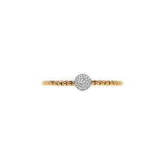 Fope Eka Tiny Yellow Gold Round Diamond Station Bracelet