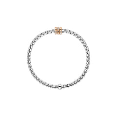 Fope Flex It Two Tone Diamond Station Bracelet