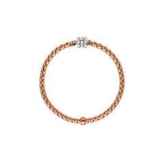 Fope Flex It Two Tone Diamond Station Bracelet