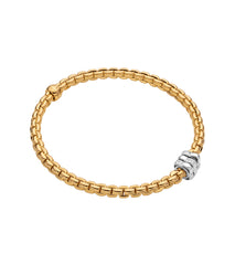 Fope Flex It Two Tone Diamond Station Bracelet