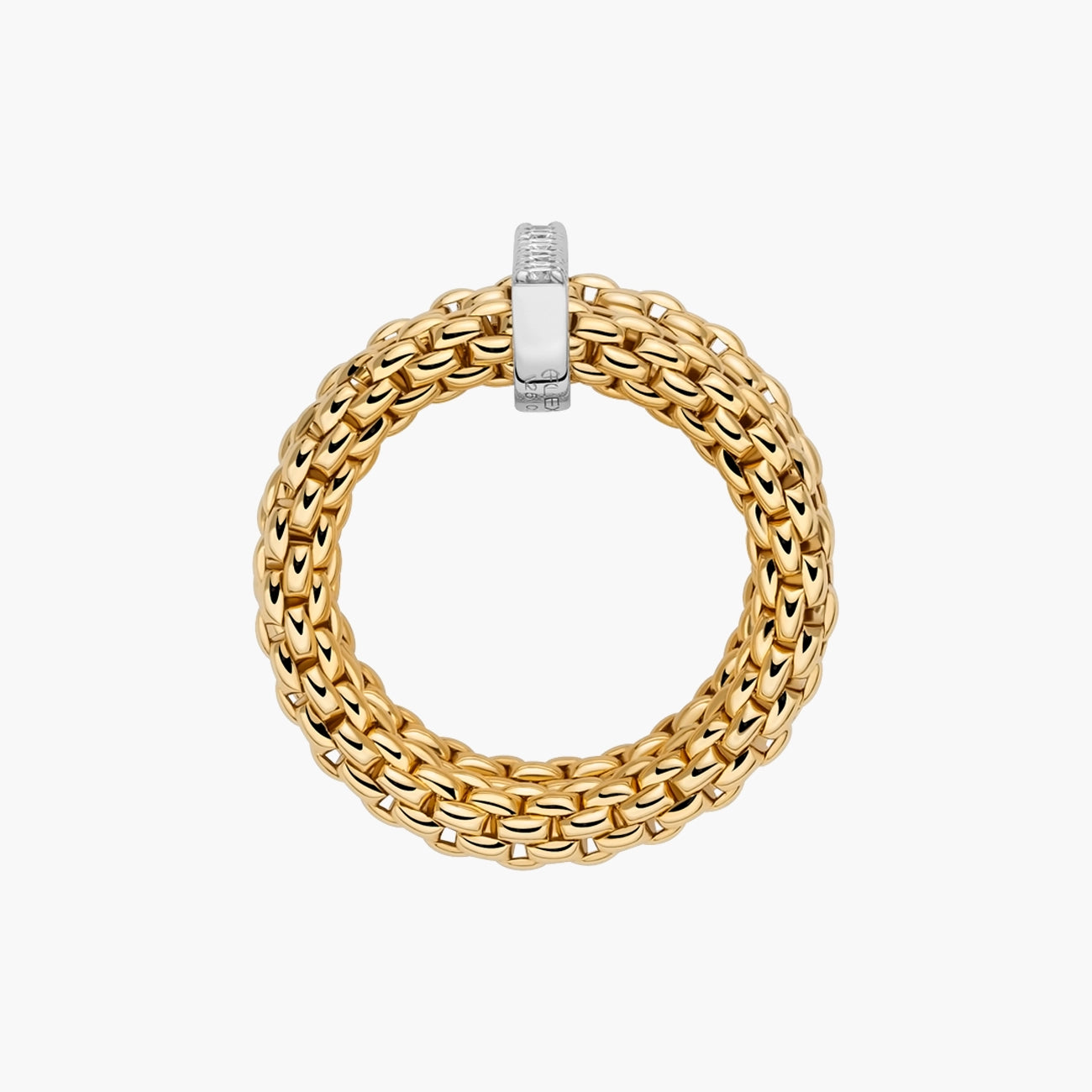 Fope Prima Double Mesh Diamond Pavé Ring
