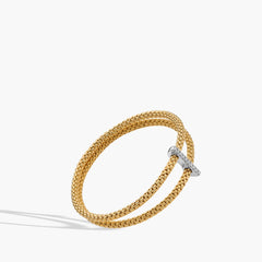 Fope Prima Double Mesh Diamond Pavé Bracelet