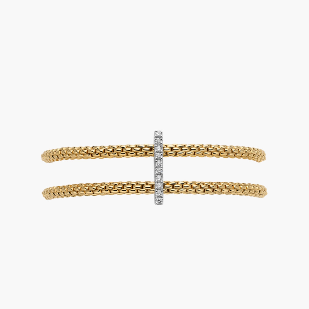 Fope Prima Double Mesh Diamond Pavé Bracelet