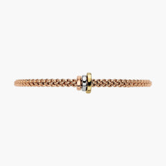 Fope Flex It Prima Rose Gold Tri-Color Rondel Bracelet