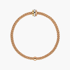 Fope Flex It Prima Rose Gold Tri-Color Rondel Bracelet