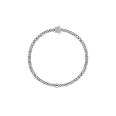 Fope Flex It Prima White Gold Diamond Rondel Bracelet