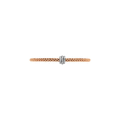 Fope Flex It Prima Rose Gold Diamond Rondel Bracelet