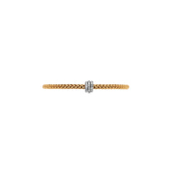Fope Flex It Prima Yellow Gold Diamond Rondel Bracelet