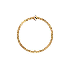 Fope Flex It Prima Yellow Gold & Tri-Color Rondel Bracelet