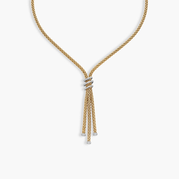 Fope Prima Diamond Pavé Lariat Necklace