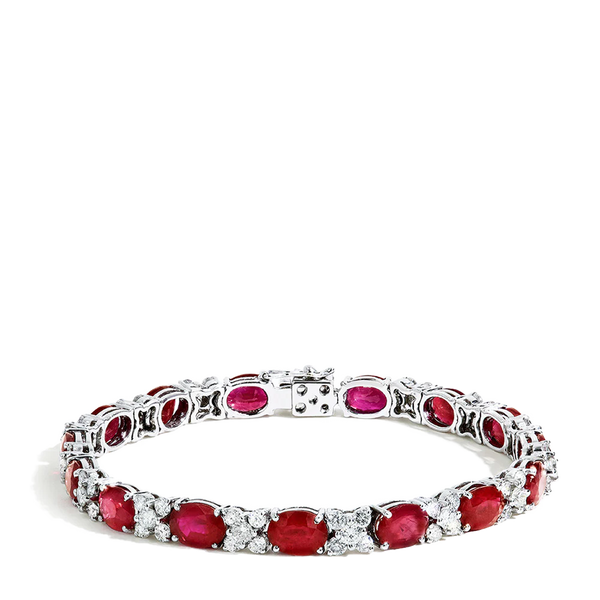 Private Label Burma Ruby and Diamond Bracelet