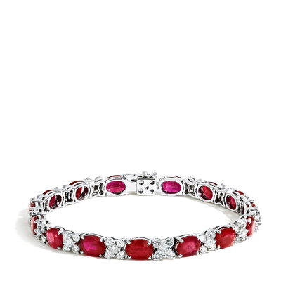 Private Label Burma Ruby and Diamond Bracelet - Private Label product
