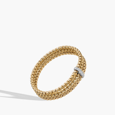 Fope Eka Flex'It Gold Triple Mesh Diamond Pavé Bracelet - FOPE product