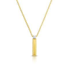 Roberto Coin Diamond Letter Necklace in Yellow Gold