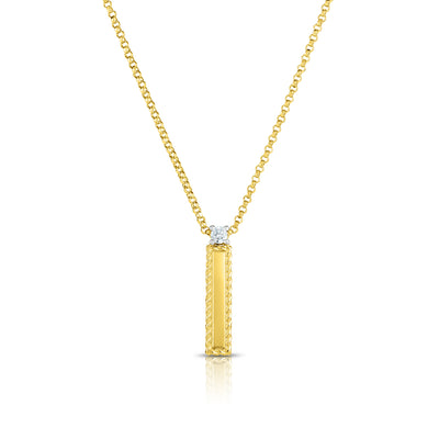 Roberto Coin Diamond Letter Necklace in Yellow Gold - Roberto Coin product