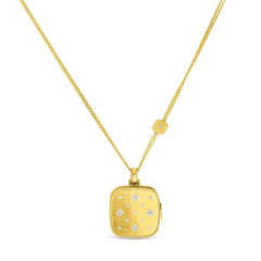 Roberto Coin Venetian Princess Yellow Gold Locket Pendant Necklace