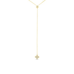Roberto Coin Princess Flower Yellow Gold Diamond Lariat Necklace
