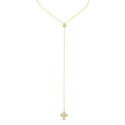 Roberto Coin Princess Flower Yellow Gold Diamond Lariat Necklace - Roberto Coin product