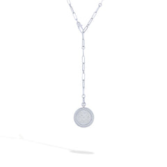Roberto Coin Venetian Princess Diamond Medallion on Paperclip Necklace