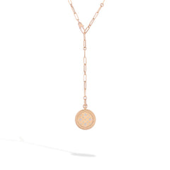 Roberto Coin Venetian Princess Diamond Medallion on Paperclip Necklace
