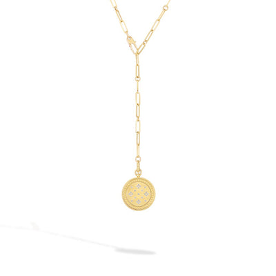 Roberto Coin Venetian Princess Diamond Medallion on Paperclip Necklace - Roberto Coin product