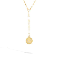Roberto Coin Venetian Princess Diamond Medallion on Paperclip Necklace