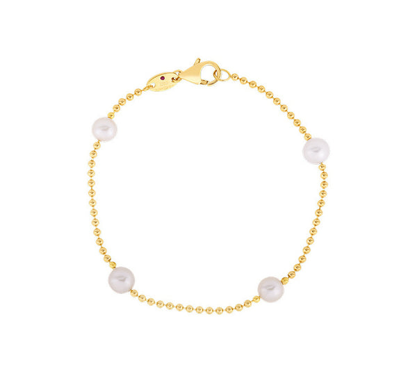 Roberto Coin Gold 4 Pearl Station Bracelet – J.R.DUNN