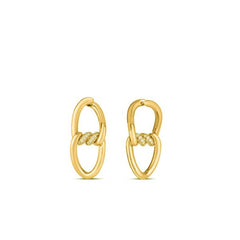 Roberto Coin Cialoma Collection 18K Yellow Gold and Diamond Earrings