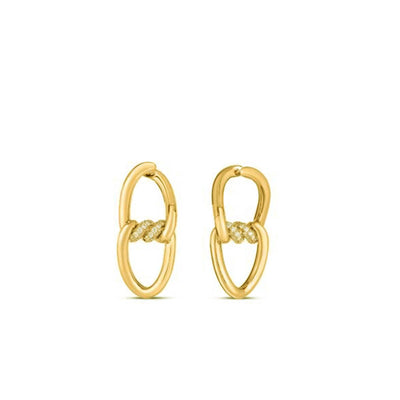 Roberto Coin Cialoma Collection 18K Yellow Gold and Diamond Earrings - Roberto Coin product