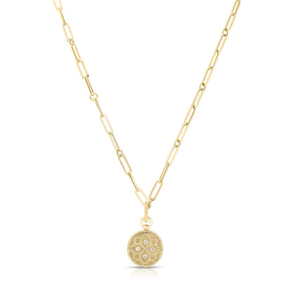 Roberto Coin Venetian Princess Small Diamond Medallion Necklace - Roberto Coin product