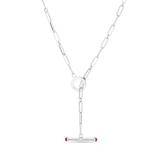Roberto Coin Diamond and Ruby Oro Classic Necklace