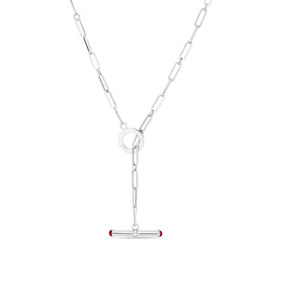 Roberto Coin Diamond and Ruby Oro Classic Necklace - Roberto Coin product