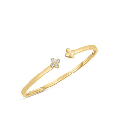 Roberto Coin Diamond Flower Bangle