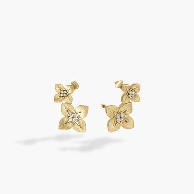 Roberto Coin Aurora Double Diamond Two-Tone Star Earrings - Roberto Coin product