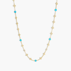 Roberto Coin Diamond and Turquoise Necklace