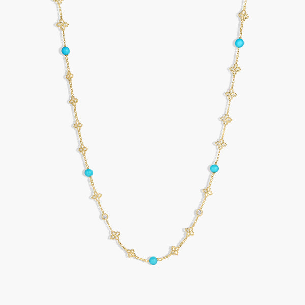 Roberto Coin Diamond and Turquoise Necklace