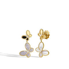 Roberto Coin Jasmine Diamond and Mother-of-Pearl Butterfly Drop Earrings