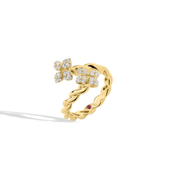 Roberto Coin Love in Verona Twist Diamond Bypass Ring