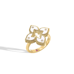 Roberto Coin Venetian Princess White Enamel Ring