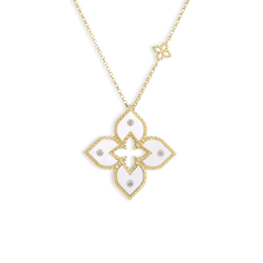 Roberto Coin Venetian Princess White Enamel Pendant Necklace