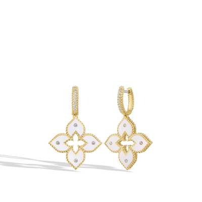 Roberto Coin Venetian Princess White Enamel Drop Earrings - Roberto Coin  product