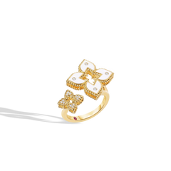 Roberto Coin Venetian Princess White Enamel Bypass Ring