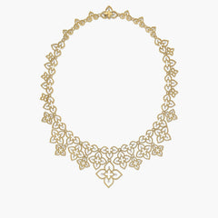 Roberto Coin Princess Flower Diamond Collar Necklace